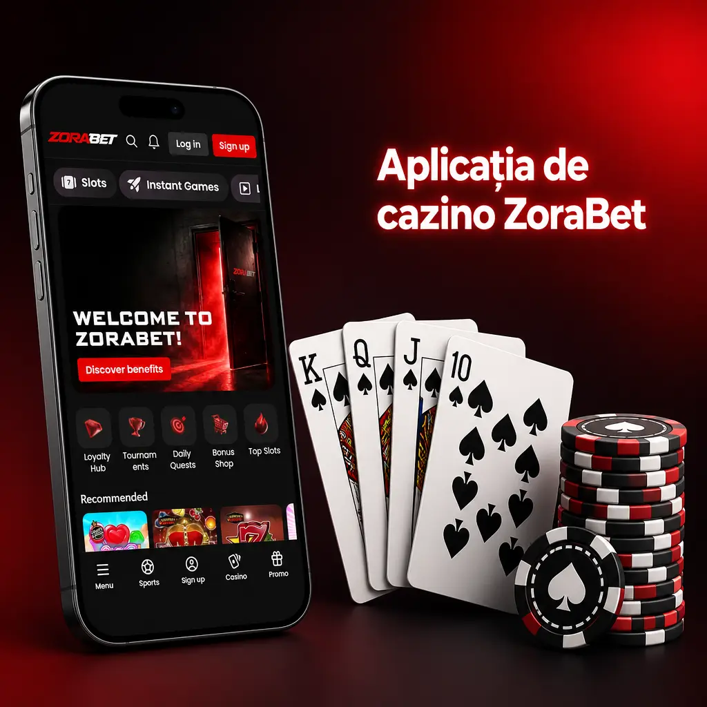 Aplicația de cazinou ZoraBet cu sloturi, live casino, ruletă, blackjack și promoții active