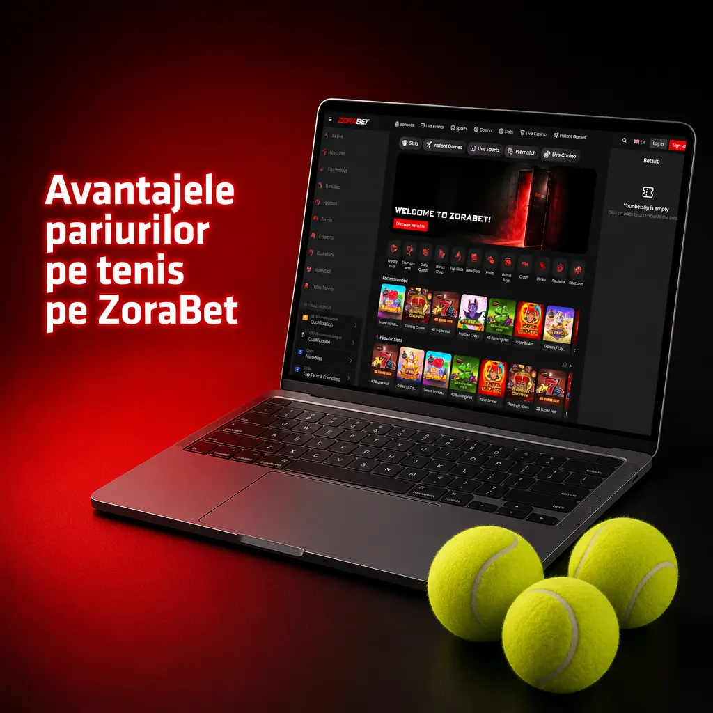 Pariuri pe tenis ZoraBet pe desktop și mobil, cu cote live, piețe ATP, WTA și bonus sport de bun venit