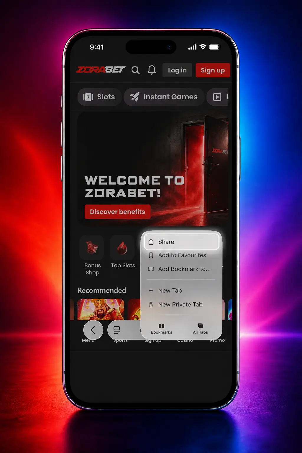 Ghid în 5 pași pentru descărcarea aplicației ZoraBet iOS pe iPhone și iPad