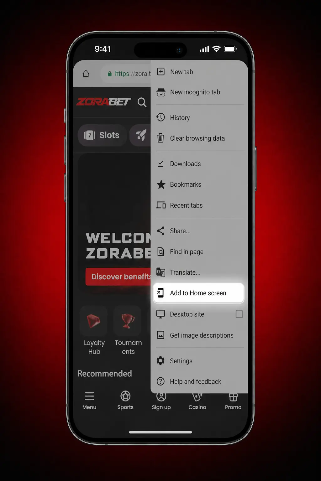 Instrucțiuni în 4 pași pentru descărcarea și instalarea ZoraBet APK pe Android