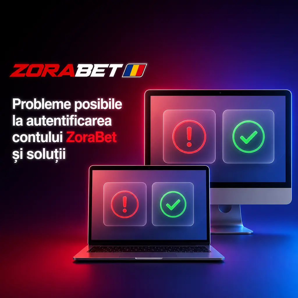 Tabel cu probleme de autentificare ZoraBet și soluții pentru parolă, email, 2FA, cont neverificat și cache