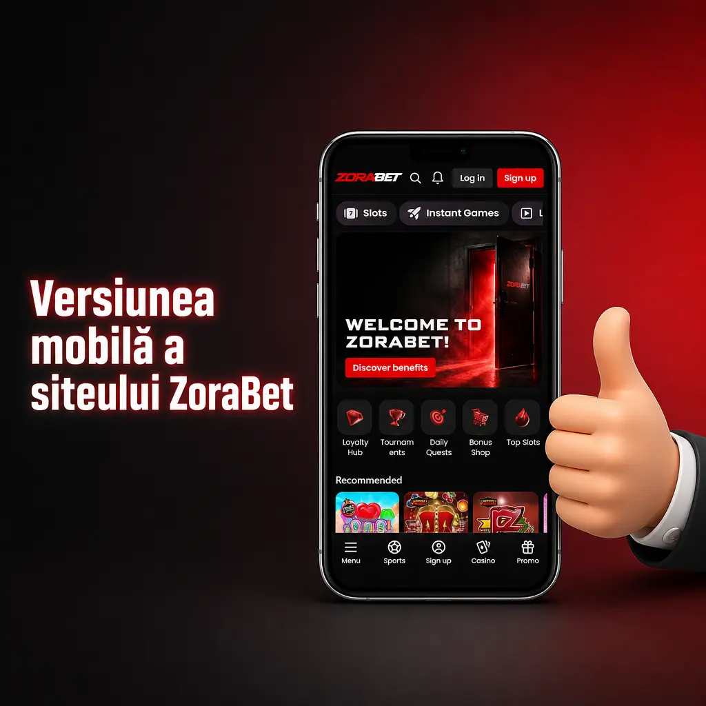 Versiunea mobilă ZoraBet pentru pariuri sportive, sloturi și live casino pe Android, iOS și browser