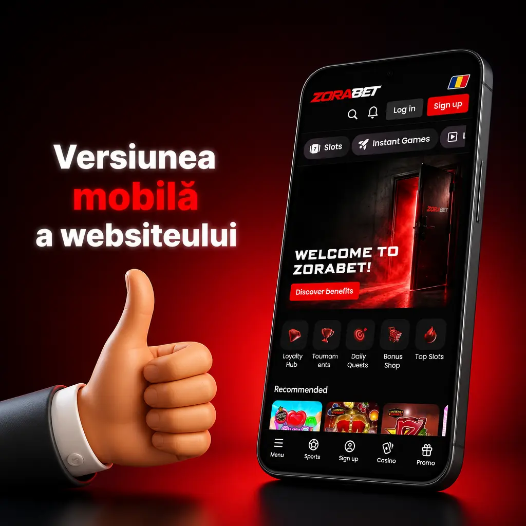 Versiunea mobilă ZoraBet pe Android și iOS pentru pariuri live, sloturi, depuneri și retrageri în browser
